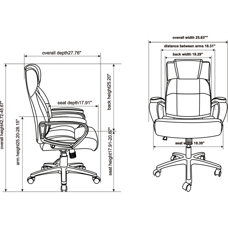 Lorell Soho HighBack Leather Executive Chair & Reviews Wayfair